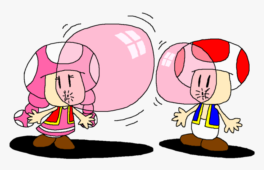 Svg Library Library Toad And Toadette Bubble - Cartoon, HD Png Download