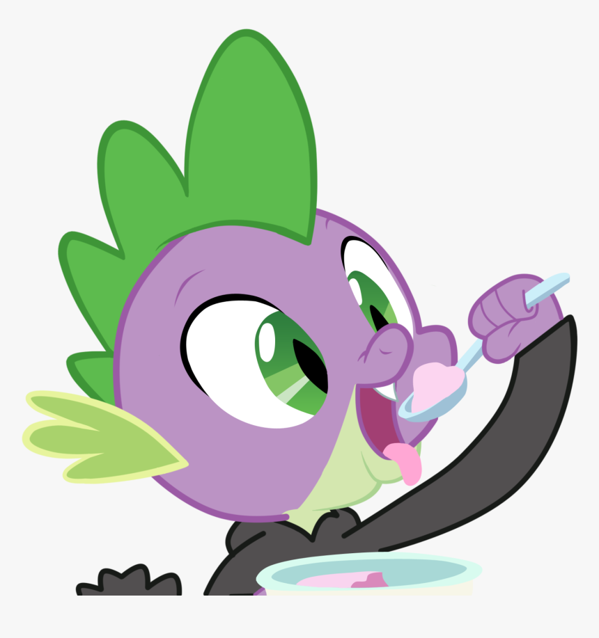 Spike Eating Ice-cream By Kristysk - Cartoon, HD Png Download