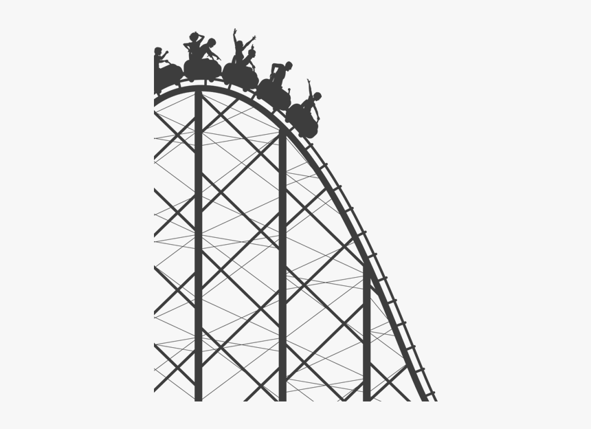 Download Roller Coaster Free Download Png - Roller Coaster Ride Drawing, Transparent Png