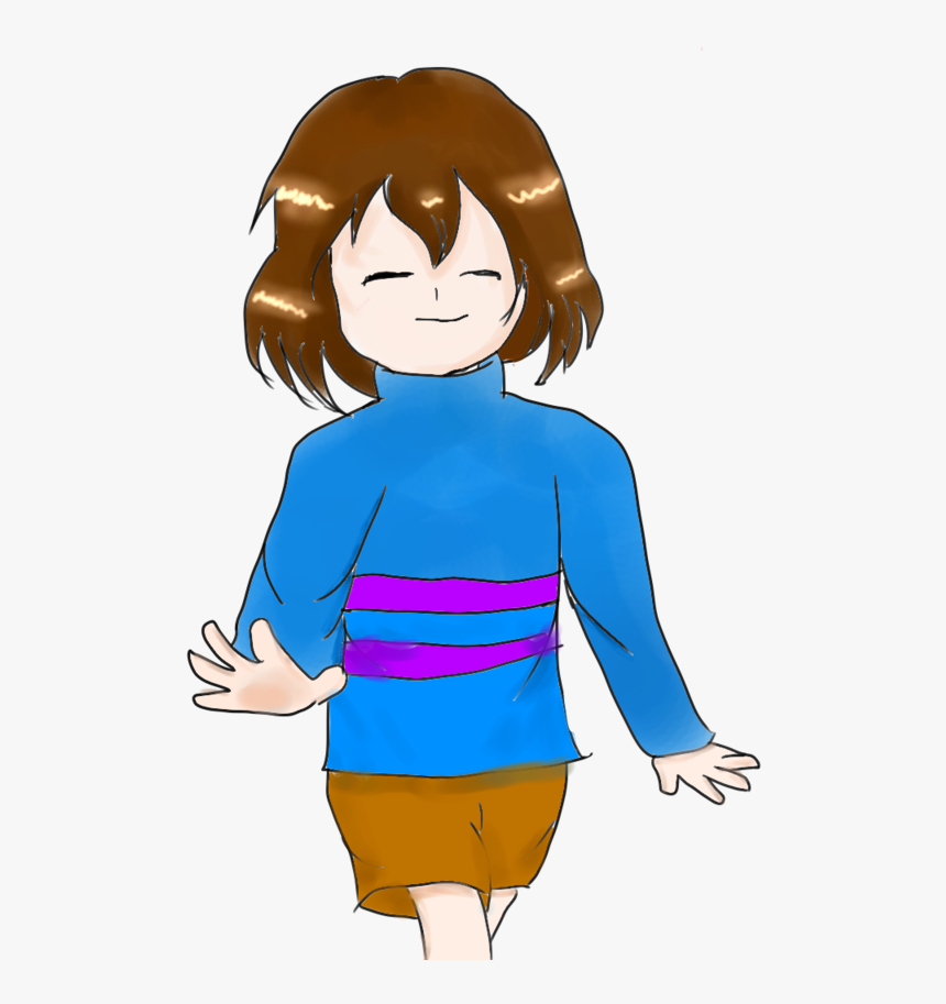 Undertale-frisk - Cartoon - Frisk Cartoon, HD Png Download