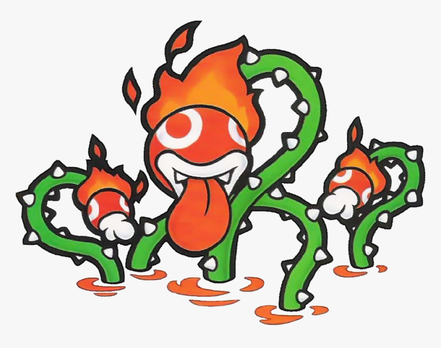 Lava Piranha - Yoshi Island Plante Piranha, HD Png Download