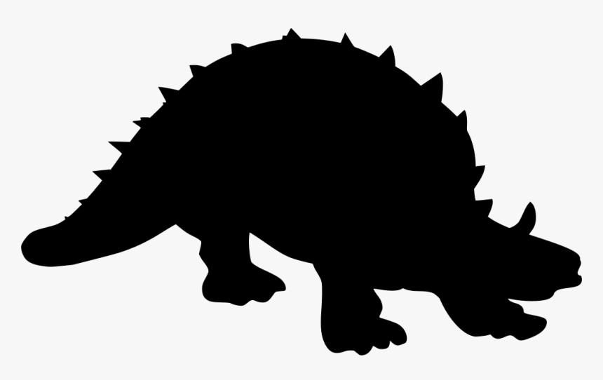 Stegosaurus Vector Spikes - Skunk Silhouette Clip Art, HD Png Download