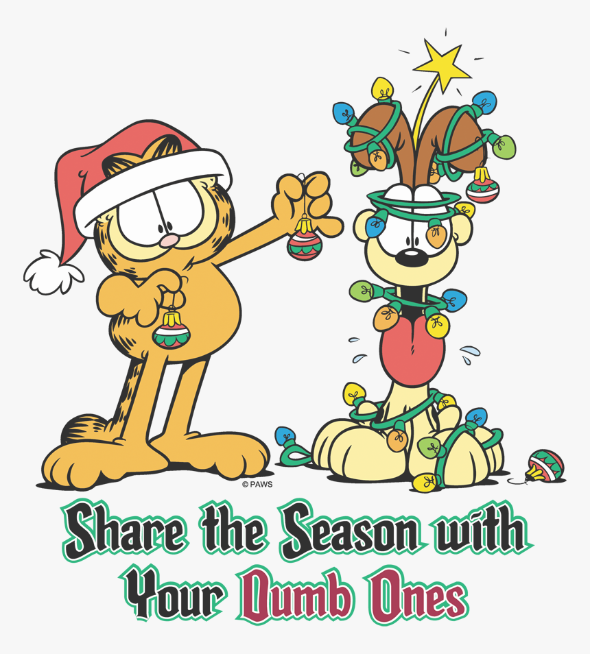 Garfield Share The Season Juniors T-shirt, HD Png Download