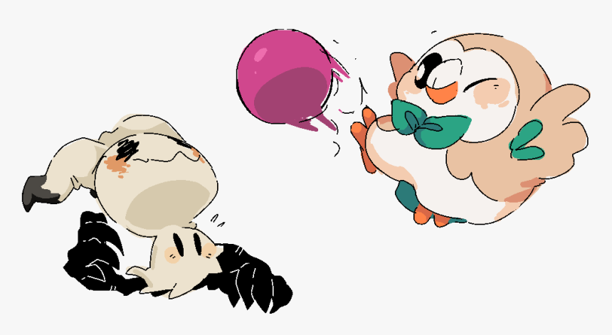 Mimikyu And Rowlet, HD Png Download