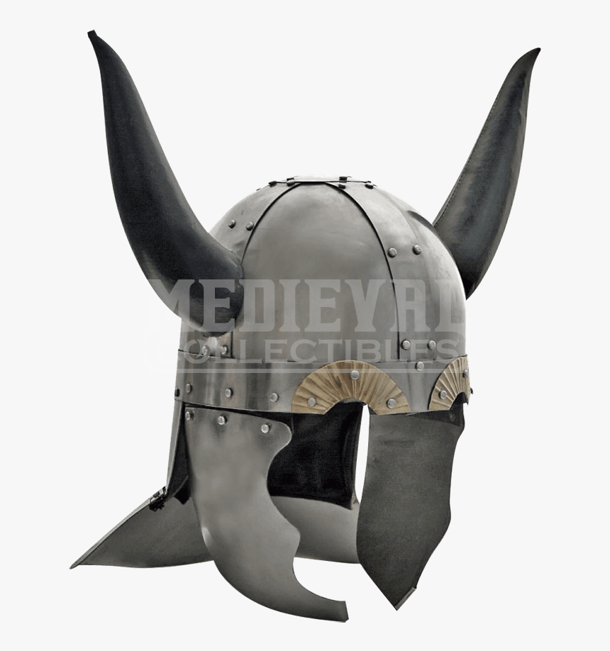 Viking Helmet With Leather Horns - Horned Viking Helmet, HD Png Download