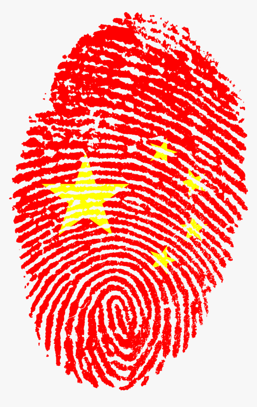 China Flag Fingerprint, HD Png Download