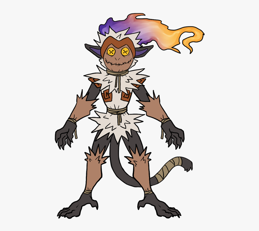 Pokemon Fusion Infernape Mimikyu Doodle Scarecrow - Pokemon Fusions Infernape, HD Png Download