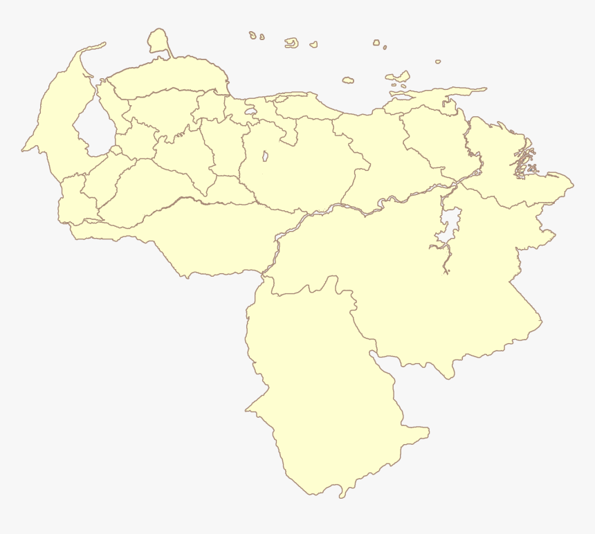Mapa Venezuela Vector - Mapa De Venezuela, HD Png Download