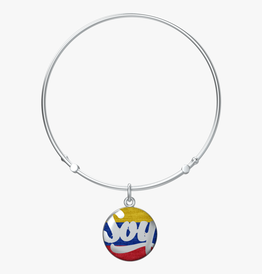 Soy Venezuela Stackable Bangle In Silver - Emblem, HD Png Download