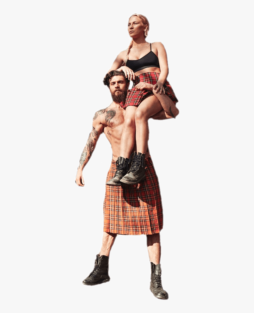 Male And Female Warriors Highland Clash Clip Arts - Kilt, HD Png Download