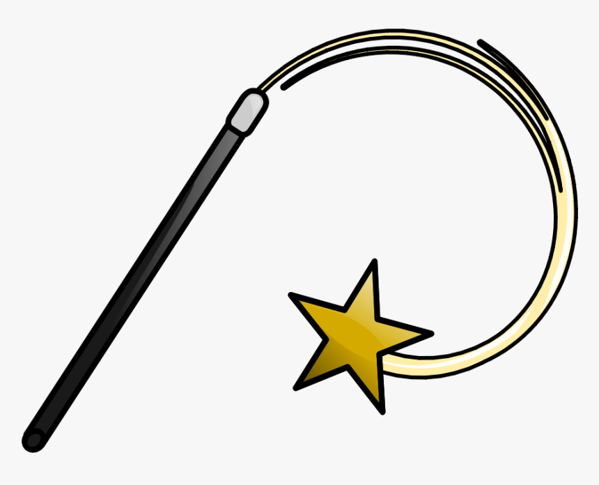 Magic Wand Small Clipart 300pixel Size, Free Design - Magic Wand Clipart Gif, HD Png Download