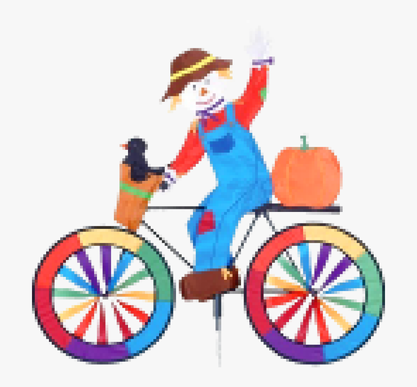 Image Of Scarecrow On A Bicycle/bike Spinner, HD Png Download