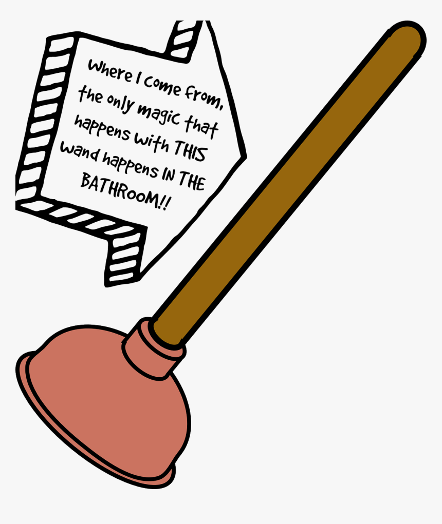 Plunger - Toilet Plunger Drawing, HD Png Download