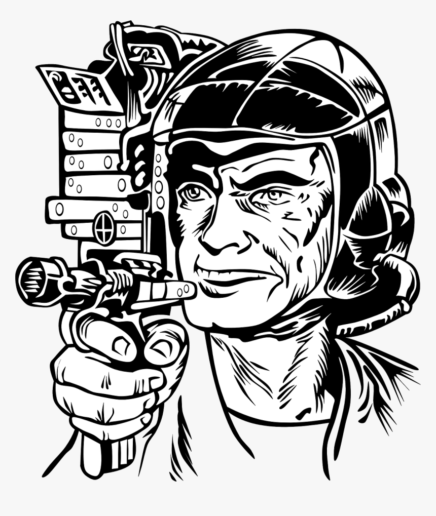Ray Gun, Science Fiction, Laser Gun, Futuristic, Man, HD Png Download