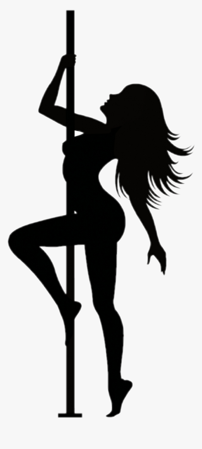 Stripper On Fish Hook Clipart , Png Download - Stripper Pole Silhouette Png, Transparent Png