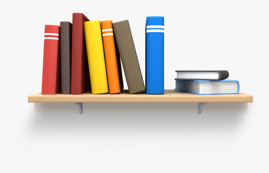 Bookshelf Png Free Pic - Books On A Bookshelf, Transparent Png