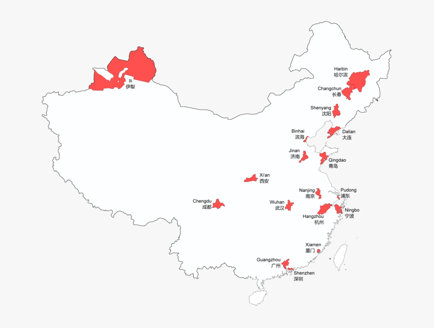 Map Of Sub-provincial Level Entries In The People S - People's Republic Of China Division, HD Png Download