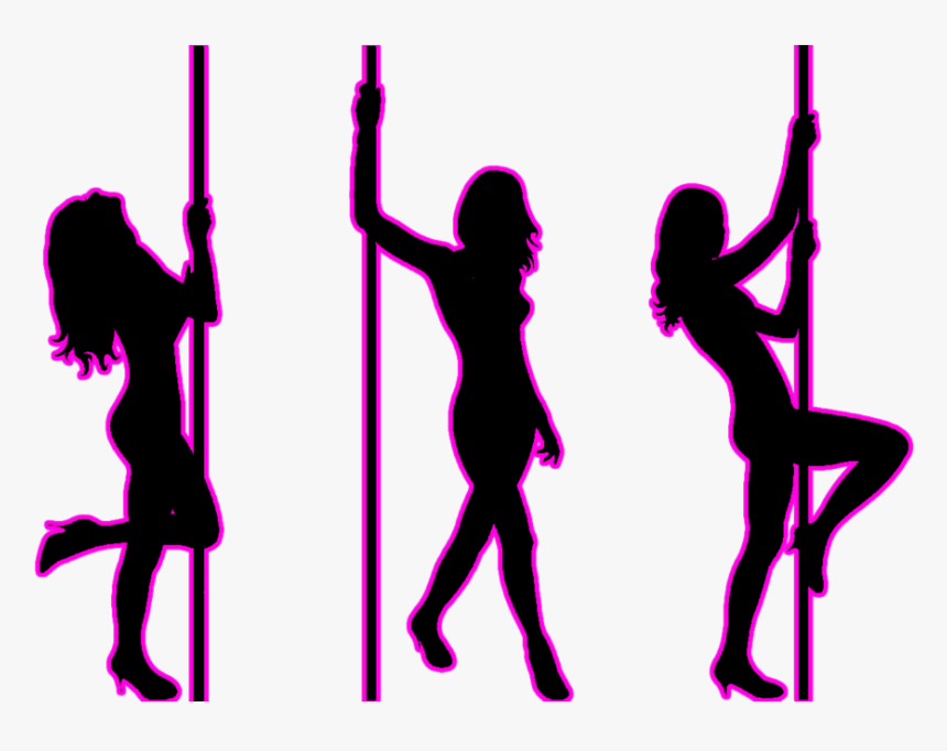 Pole Dance Silhouettes Png, Transparent Png
