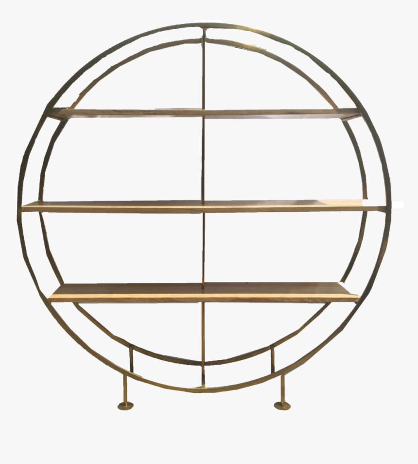 Gold Circular Bookshelf, Round Gold Bookshelf, Bar - Round Barback, HD Png Download