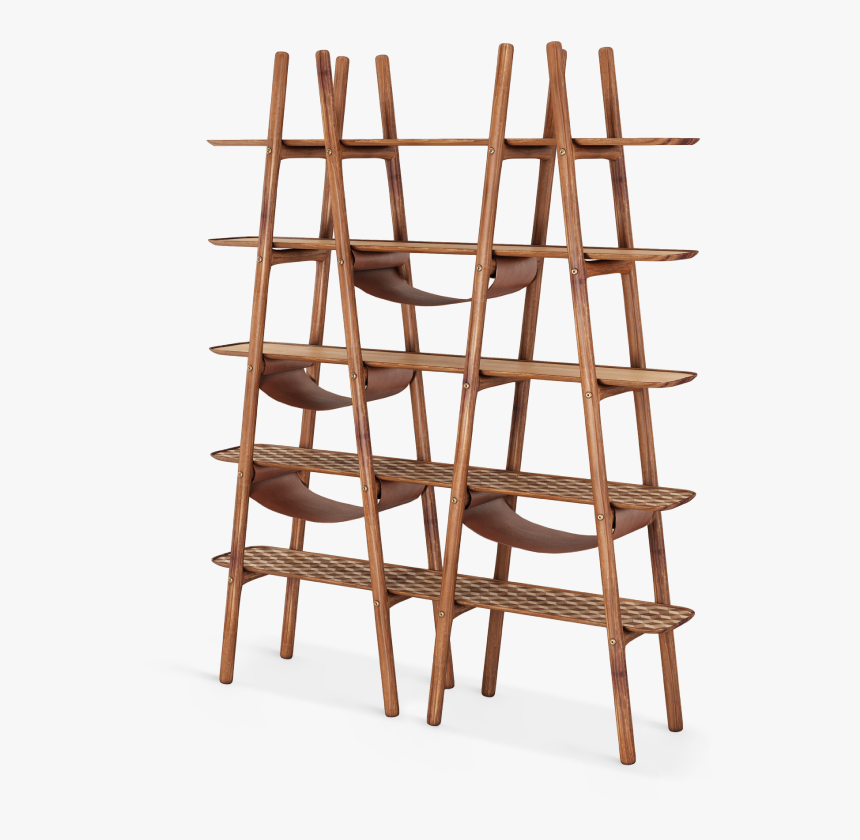 Blake Ladder Shelf With Leather And Brushed Brass Details - Shelf, HD Png Download