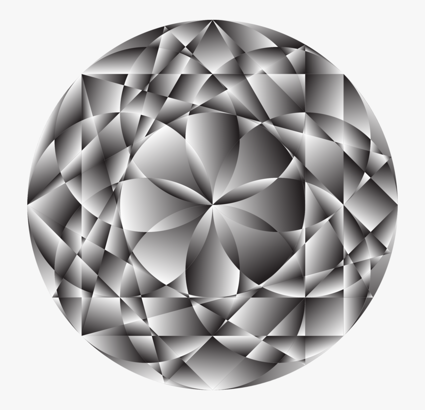 Symmetry,monochrome Photography,sphere - Clip Art, HD Png Download