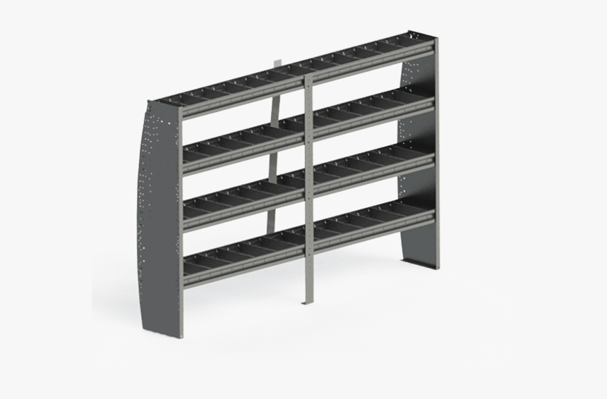 Picture Of Contoured Shelving With 4 Shelves - Shelf, HD Png Download