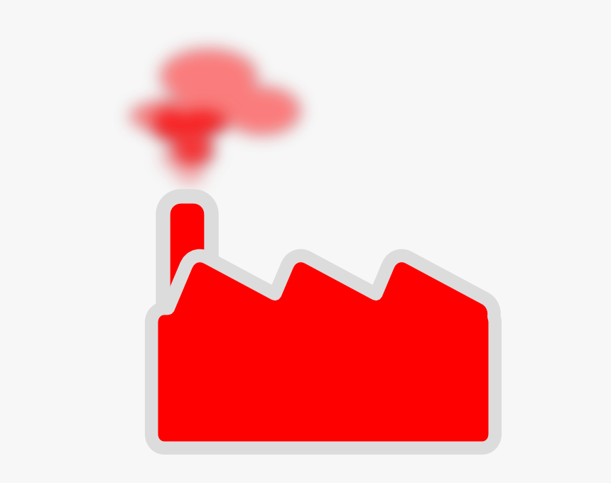 Red Factory Clip Art At Clker - Power Plant Clip Art, HD Png Download
