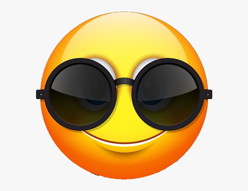 Clip Art Round Pop Studios Props - Emoji With Round Glasses, HD Png Download