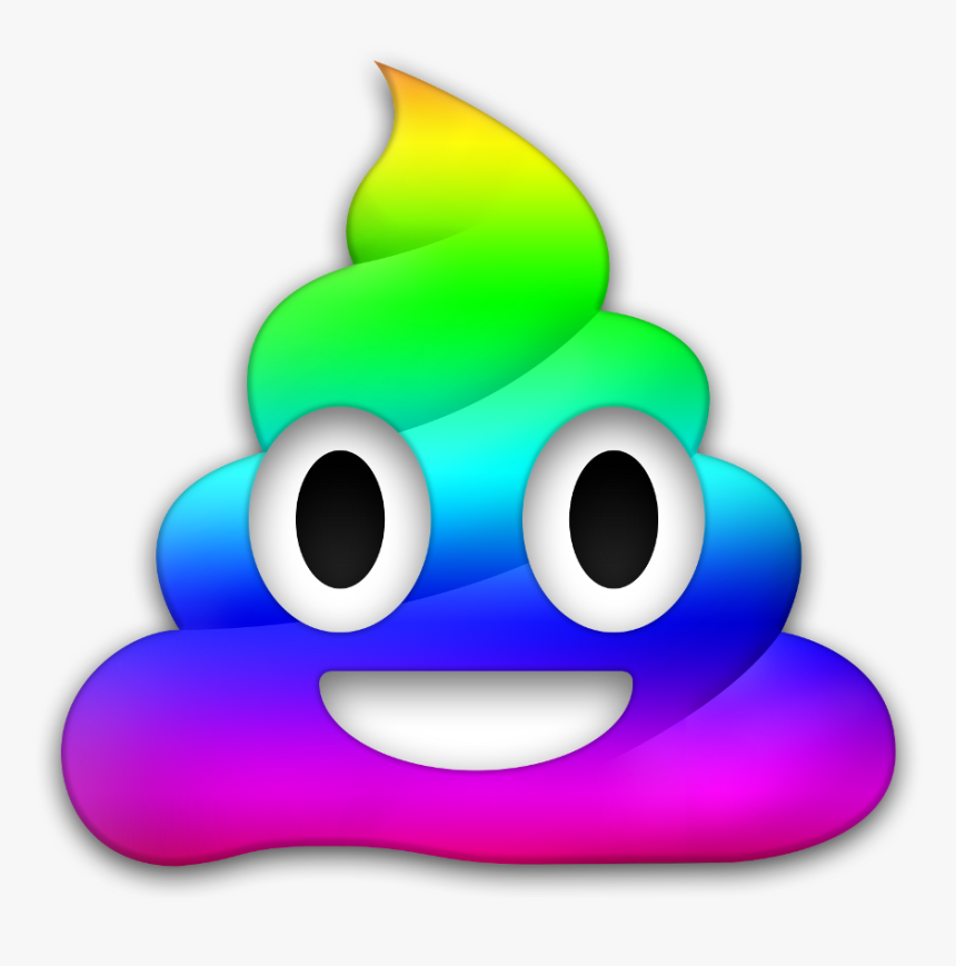 Emoji Cute Love Lol Followme Funny 🌈 Follow Me Plz - Emojis Poop Rainbow, HD Png Download