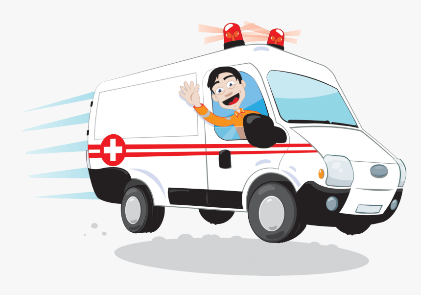 Download Ambulance Drawing Side View - Ambulance Funny, HD Png Download
