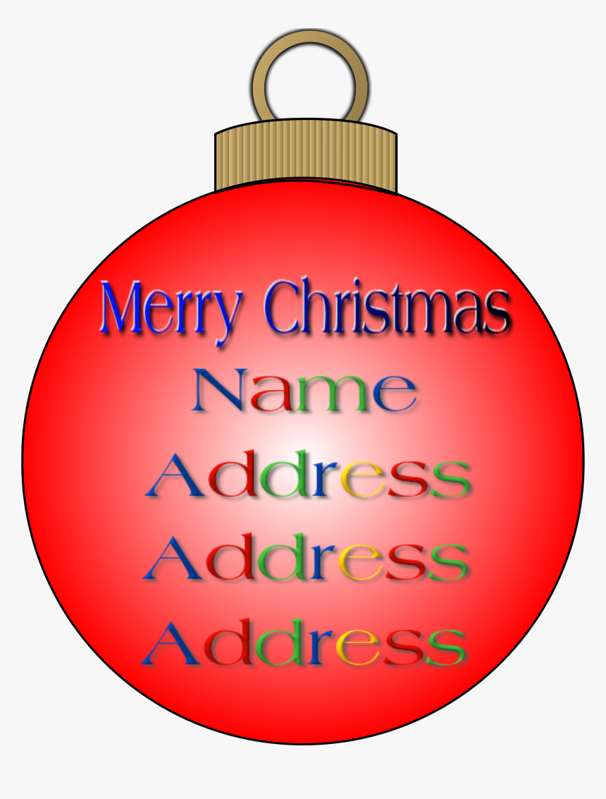 Address Lable Clip Arts - Circle, HD Png Download