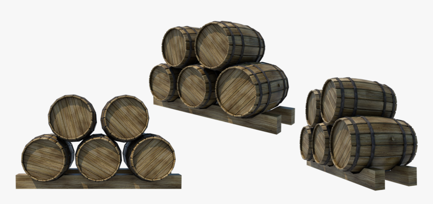 Wooden Barrels, Backgrounds Definition - Stack Of Wooden Barrel, HD Png Download