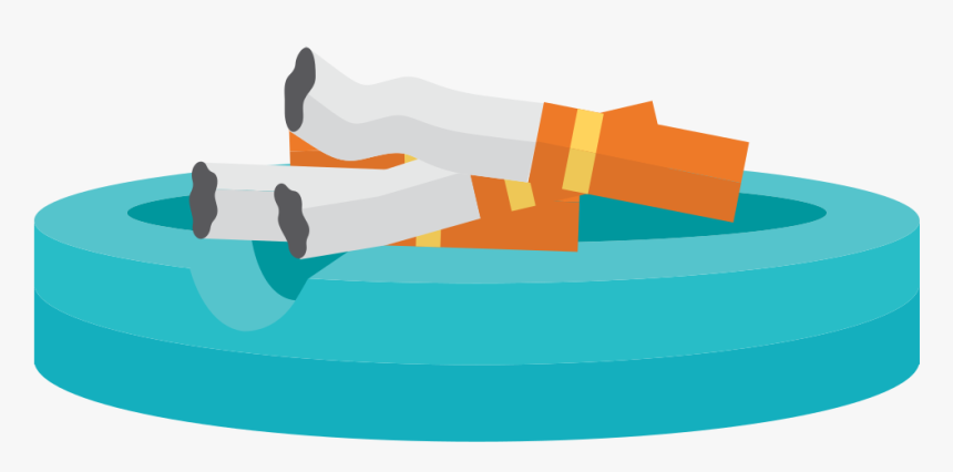Ashtray With Cigarettes - Canoe, HD Png Download