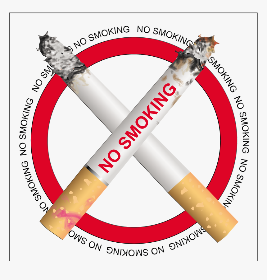 No Smoking Refuses Cigarettes Hazard Health Word Design - Smoking, HD Png Download