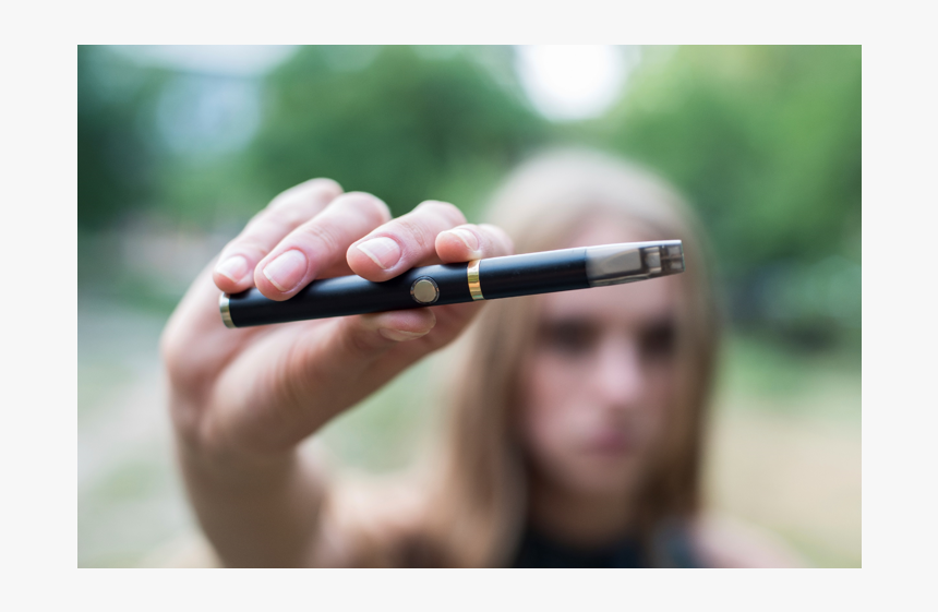 Young Person Holding An E-cigarette - Electronic Cigarettes Youth, HD Png Download