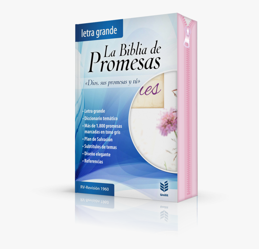Large Print Regular Floral Zipper[4] - Biblia De Promesas Letra Grande, HD Png Download