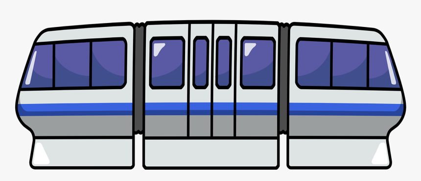 Subway Free To Use Clip Art - Monorail Clipart, HD Png Download
