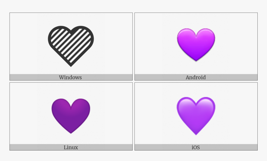 Purple Heart On Various Operating Systems - Heart, HD Png Download