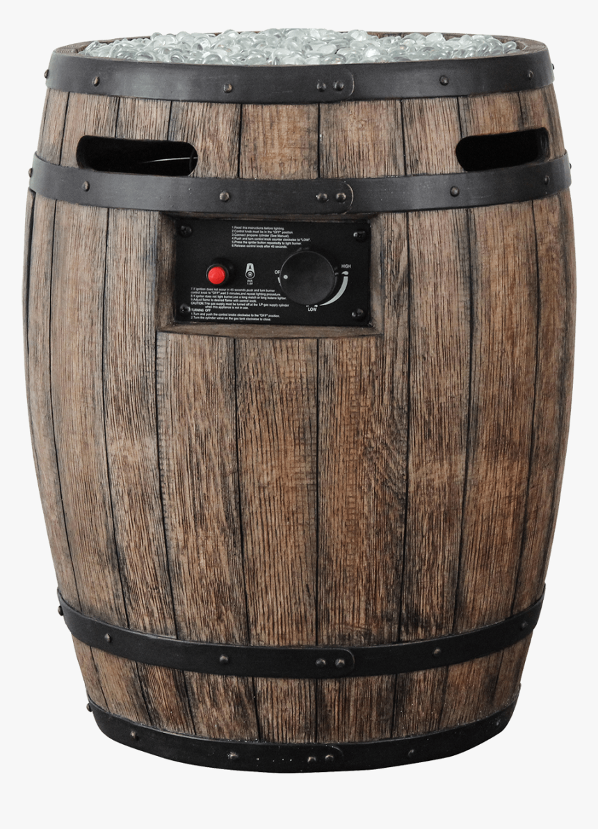 Homcomfort Whiskey Barrel Propane Gas Patio Heater - Whiskey Barrel Fire Pit, HD Png Download