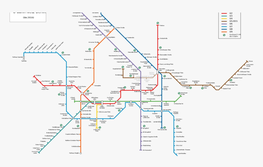 Original Berlin Underground Map - Berlin Underground, HD Png Download