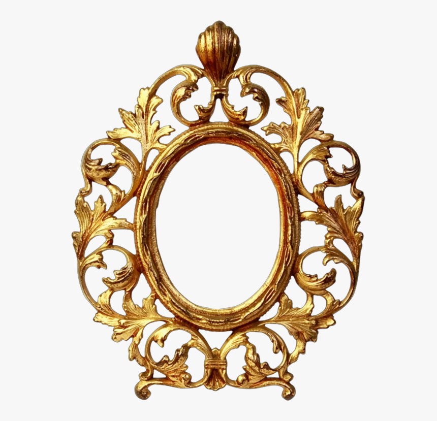 Picture Frame,oval,brass - Round Photo Frame Png, Transparent Png