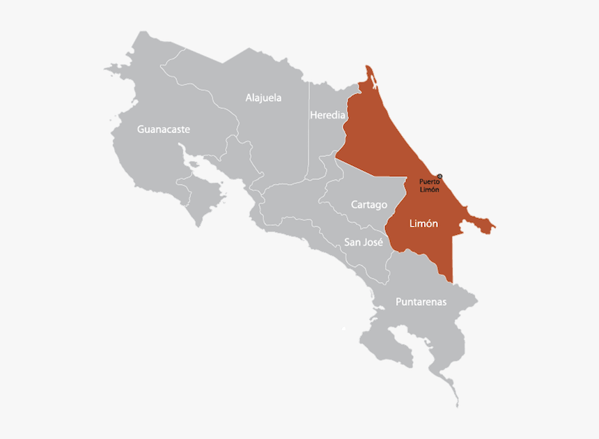 Map Of Limon, Costa Rica, HD Png Download