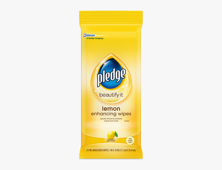 Lemon Clean Wipes - Pledge Clean Wipes Lemon, HD Png Download