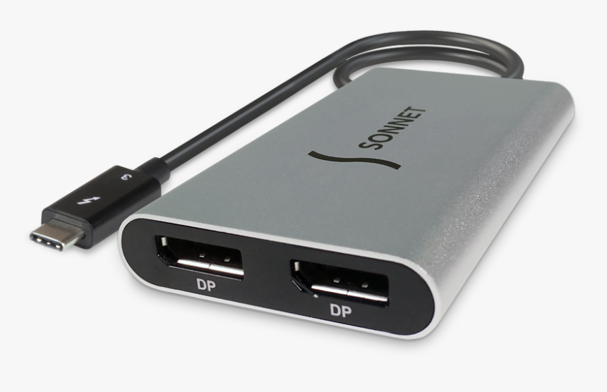 Thunderbolt 3 To Dual Displayport Adapter - Hdmi To Dual Displayport, HD Png Download