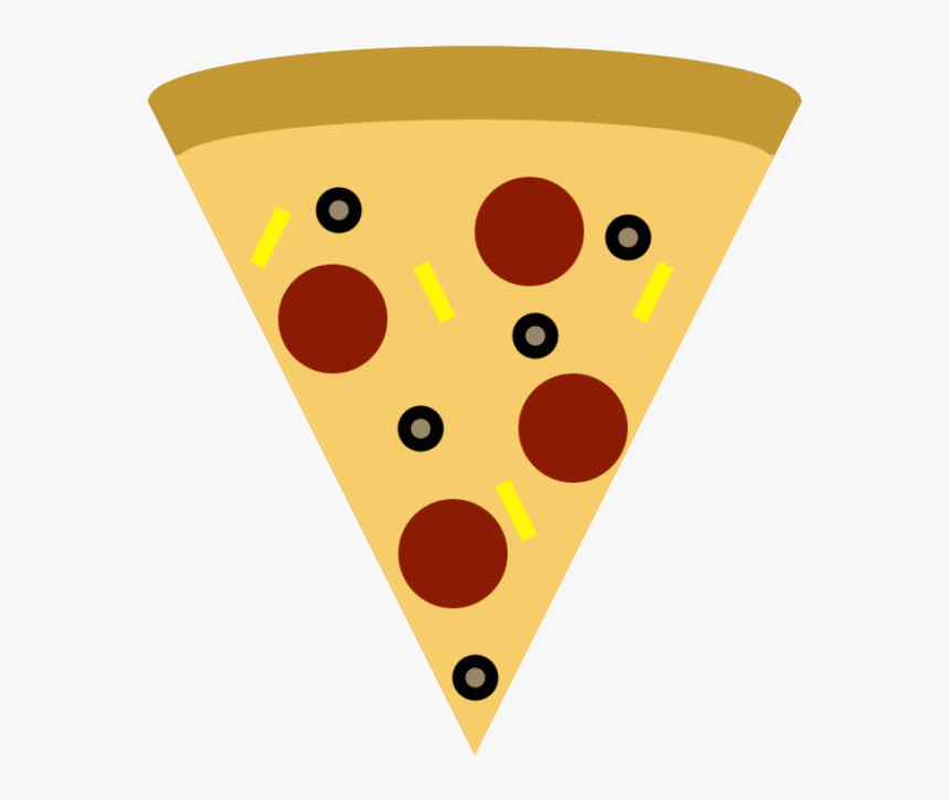 Pizza X Chicago Style Triangle Pepperoni Clip Art Transparent - Triangle Pizza Slice Clipart, HD Png Download