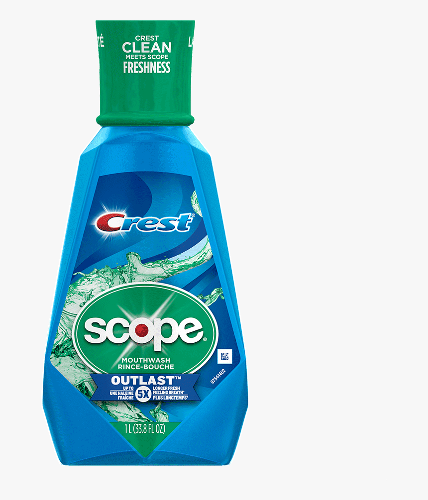 Crest Scope Outlast Peppermint Mouthwash - Crest Scope Mouthwash, HD Png Download