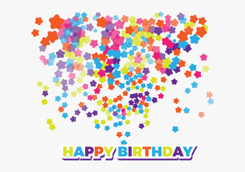 Confetti Background Vector Png - Confeti De Estrellas Png, Transparent Png