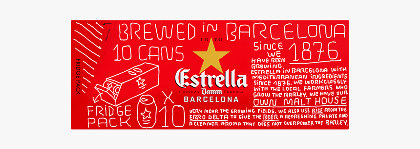 Estrella 10x330ml - Estrella Damm, HD Png Download