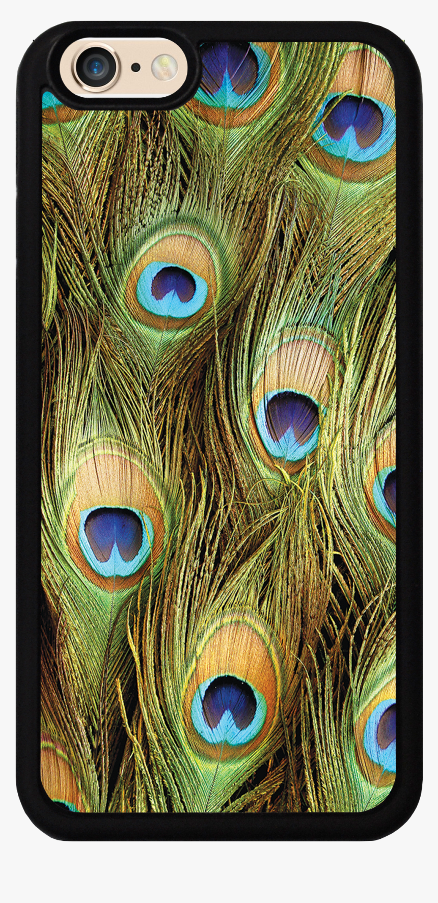 Peacock Feathers Gold Case - Mobile Phone Case, HD Png Download