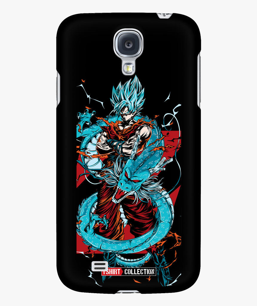 Super Saiyan Goku God Blue With Shenron Android Phone - Iphone, HD Png Download
